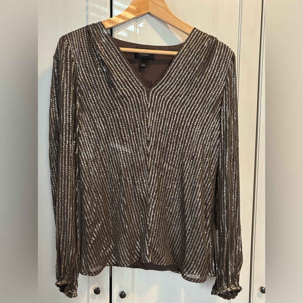 St. John Couture sequin blouse size 6
